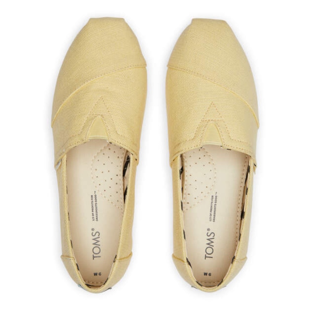 BNIB TOMS Alpargata Heritage Canvas Banana Yellow